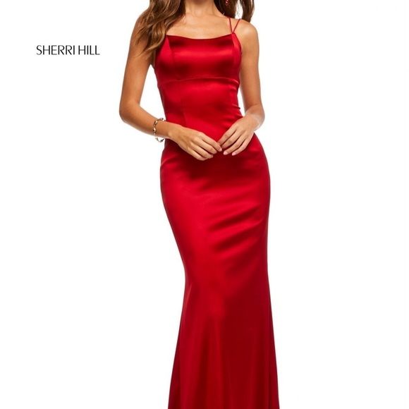 Sherri Hill size 0 red prom dress - Picture 3 of 4
